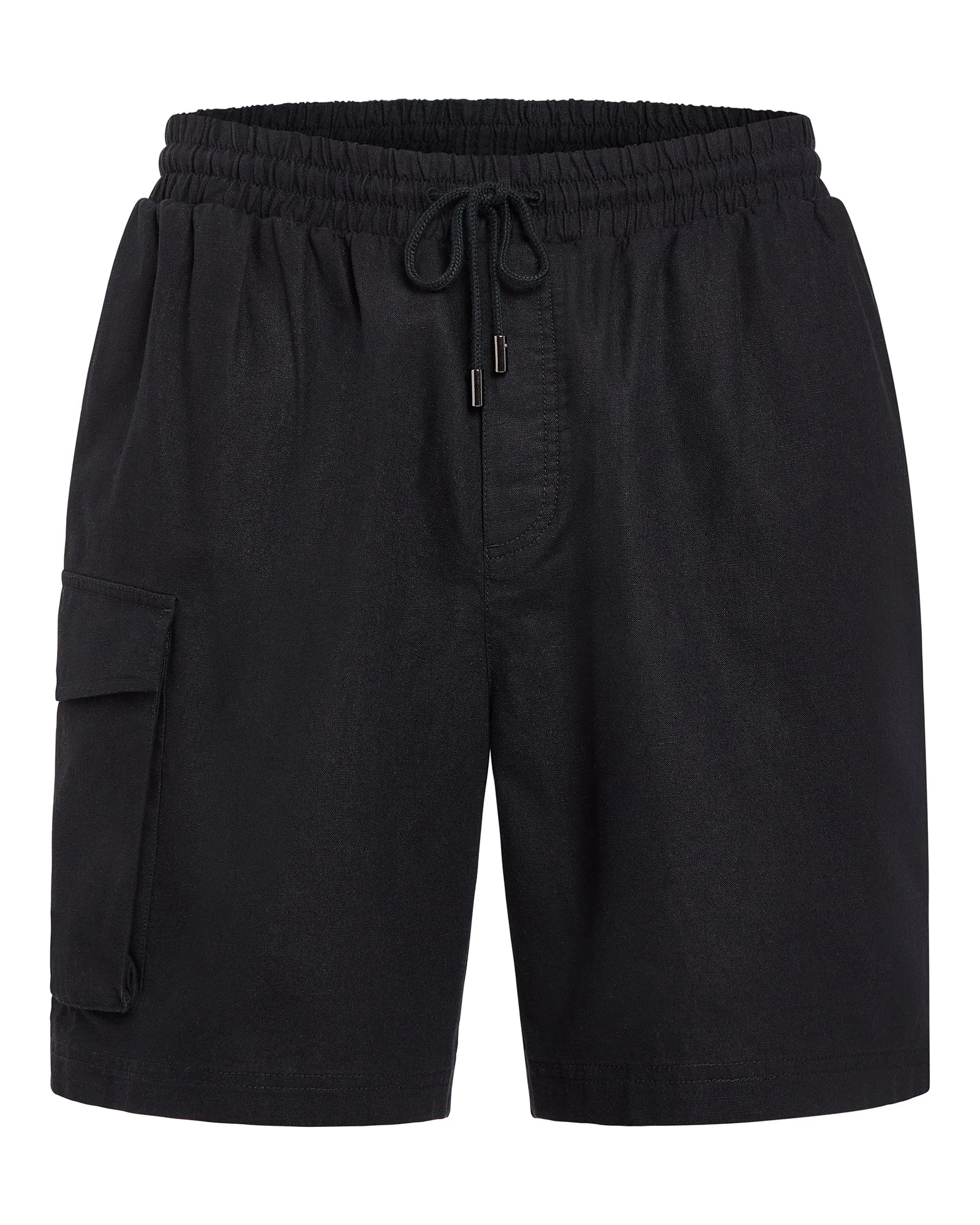 Linen Wash Pull-On Cargo Shorts - Black sold by ATM Anthony Thomas Melillo product image thumbnail 5