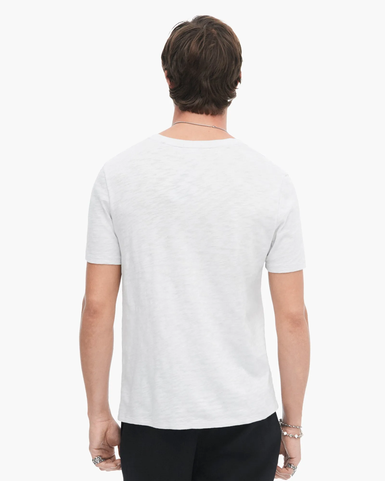 Slub Jersey V-Neck Tee - Silver sold by ATM Anthony Thomas Melillo product image thumbnail 4