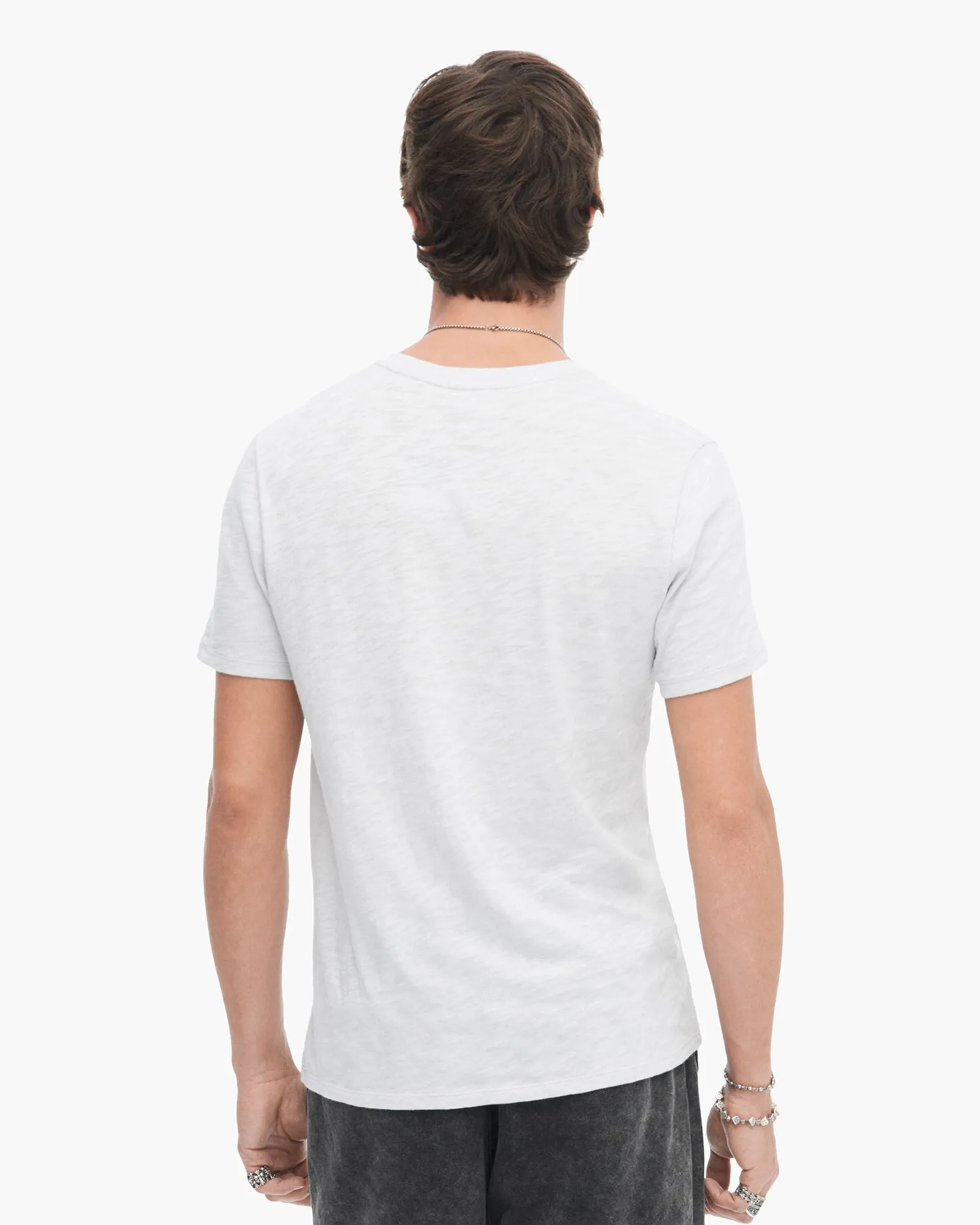 Slub Jersey Crew Neck Tee - Silver sold by ATM Anthony Thomas Melillo product image thumbnail 3