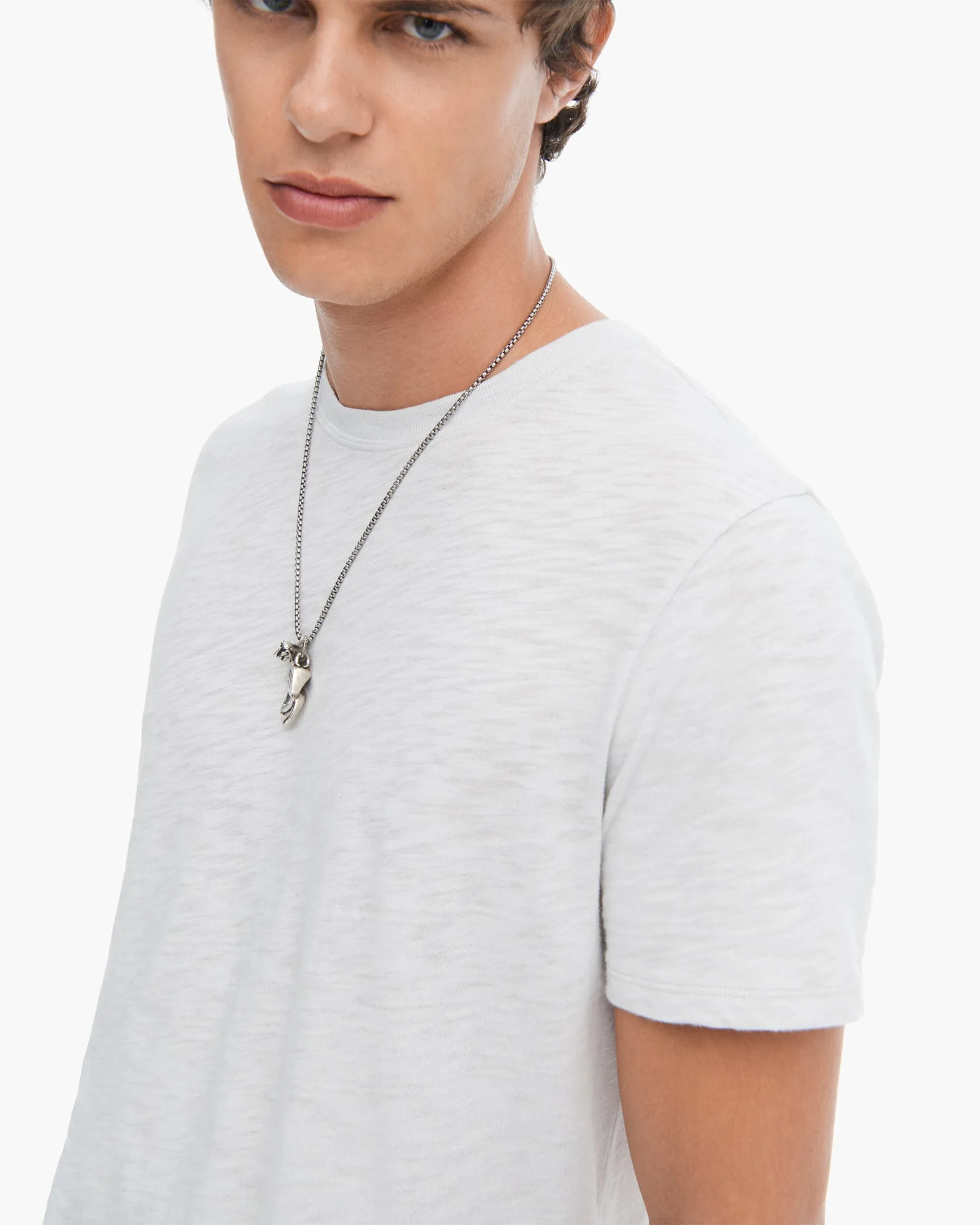 Slub Jersey Crew Neck Tee - Silver sold by ATM Anthony Thomas Melillo product image thumbnail 4