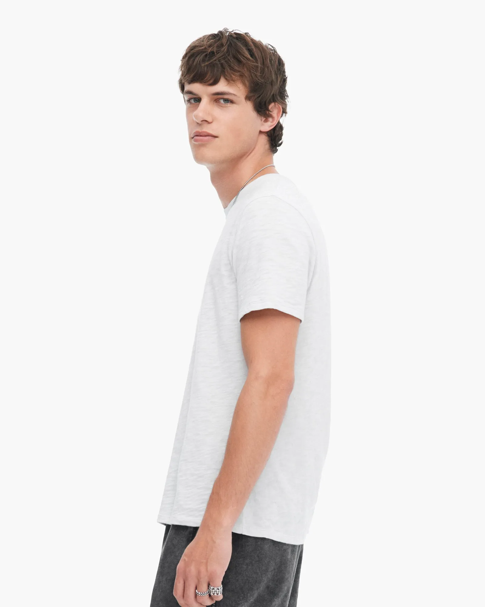 Slub Jersey Crew Neck Tee - Silver sold by ATM Anthony Thomas Melillo product image thumbnail 2