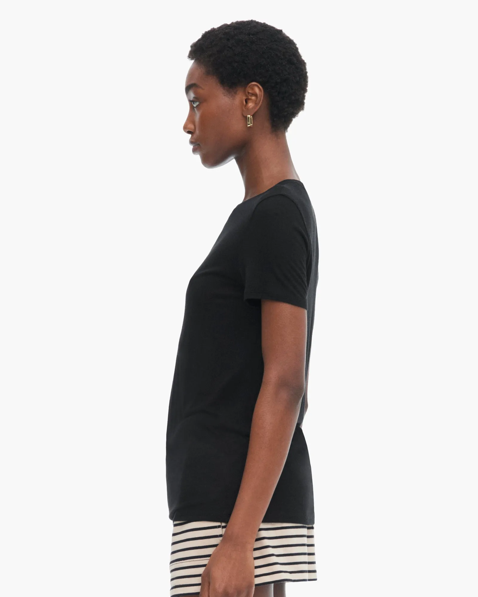 Modal Jersey Short Sleeve Crew Neck Tee - Black sold by ATM product image thumbnail 2