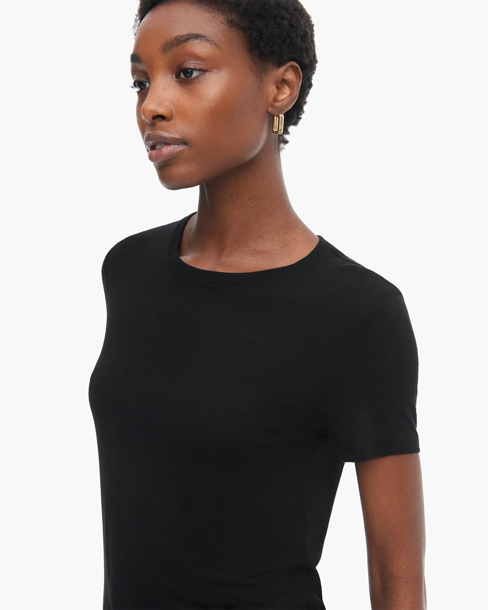 Modal Jersey Short Sleeve Crew Neck Tee - Black sold by ATM product image thumbnail 3