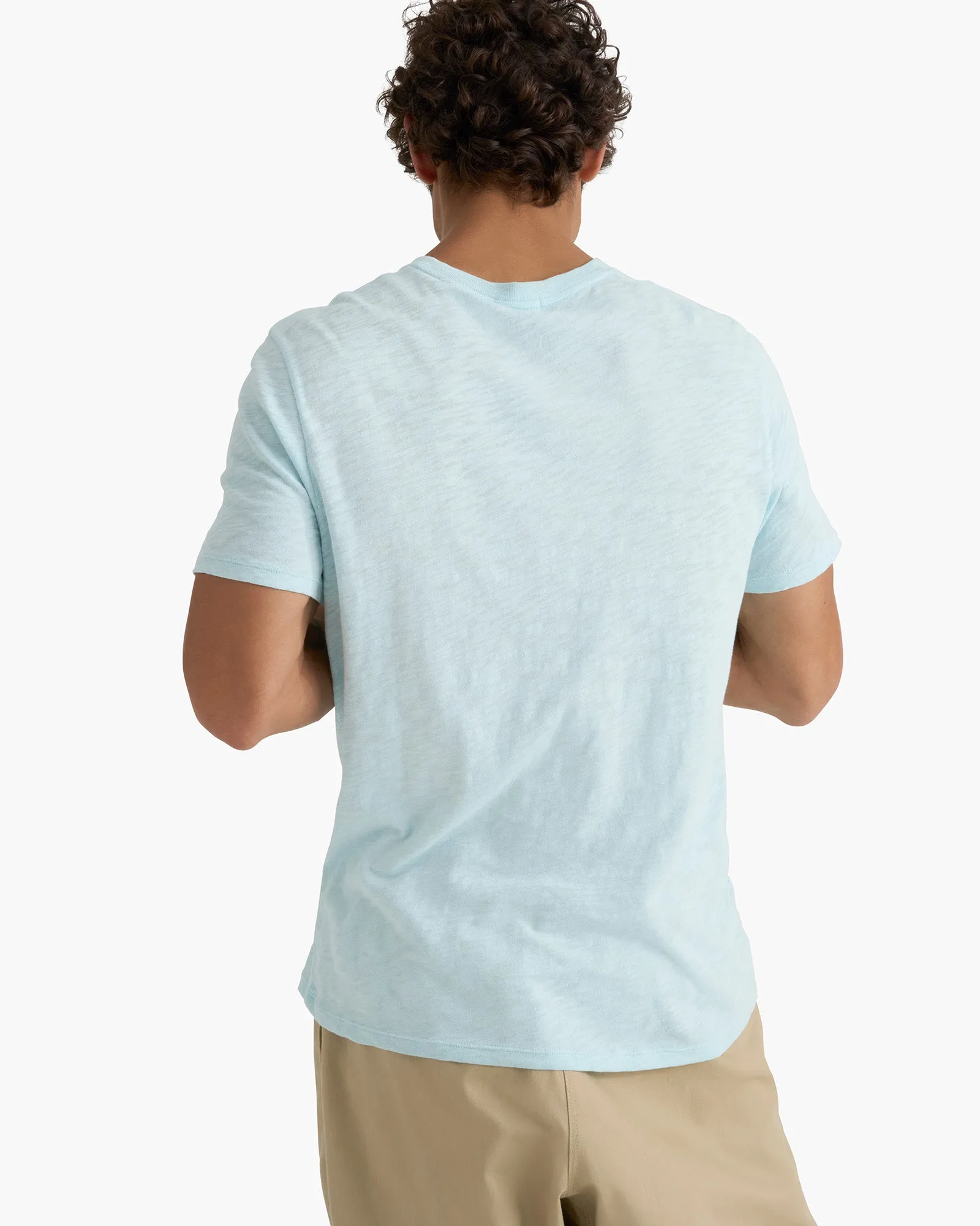 Slub Jersey Short Sleeve Crew Neck Tee - Ocean Blue sold by ATM Anthony Thomas Melillo product image thumbnail 4