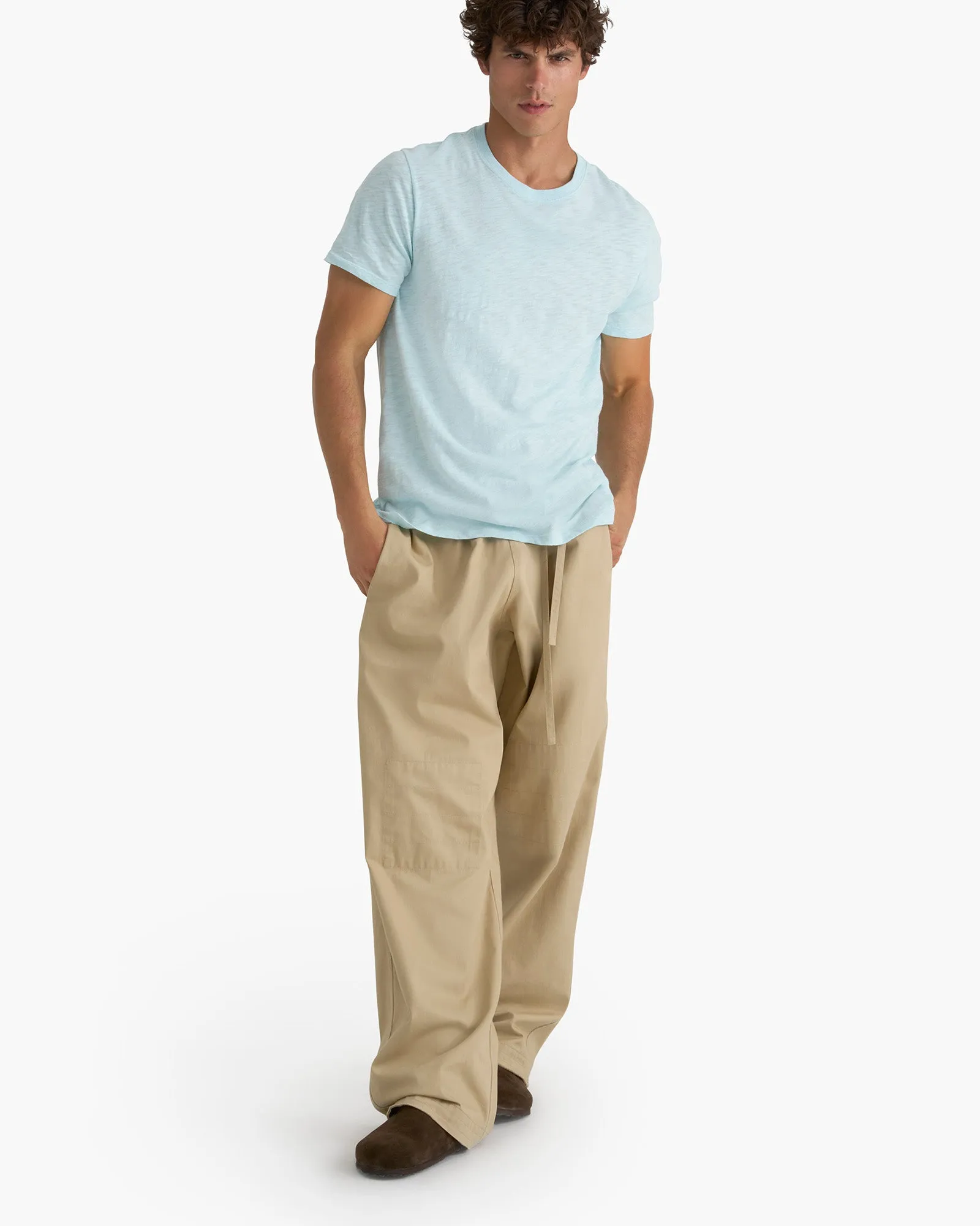 Slub Jersey Short Sleeve Crew Neck Tee - Ocean Blue sold by ATM Anthony Thomas Melillo product image thumbnail 2