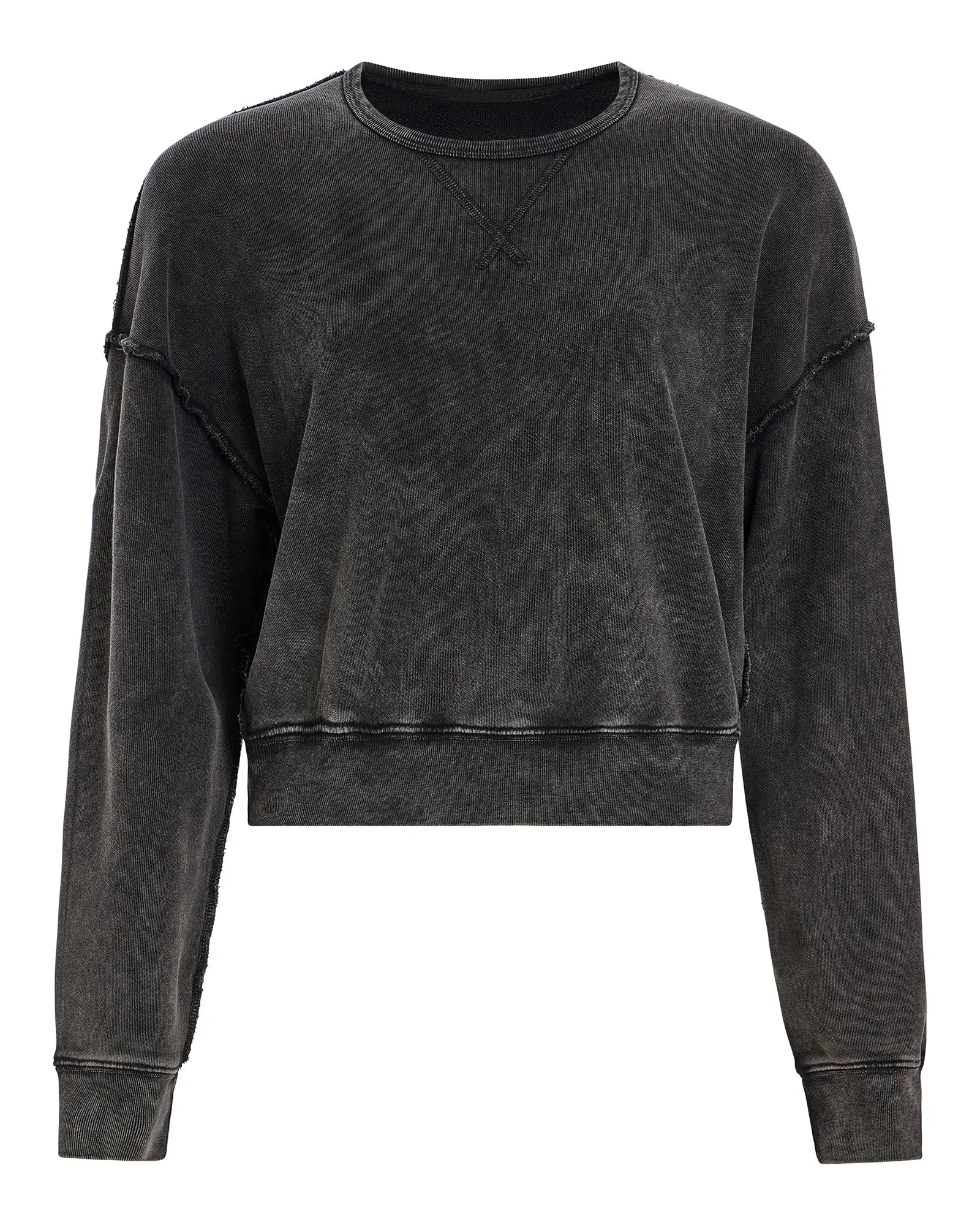 French Terry Pigment Wash Crew Neck Sweatshirt - Black sold by ATM Anthony Thomas Melillo product image thumbnail 5