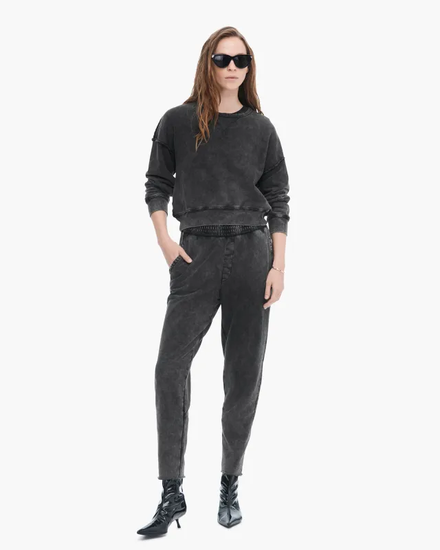 French Terry Pigment Wash Crew Neck Sweatshirt - Black sold by ATM Anthony Thomas Melillo