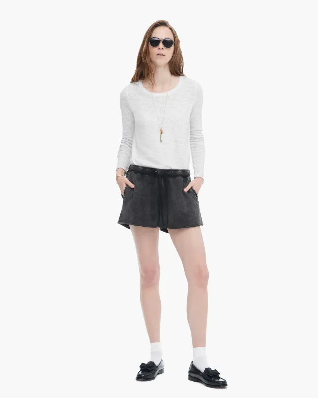 French Terry Pigment Wash Pull-On Shorts - Black sold by ATM