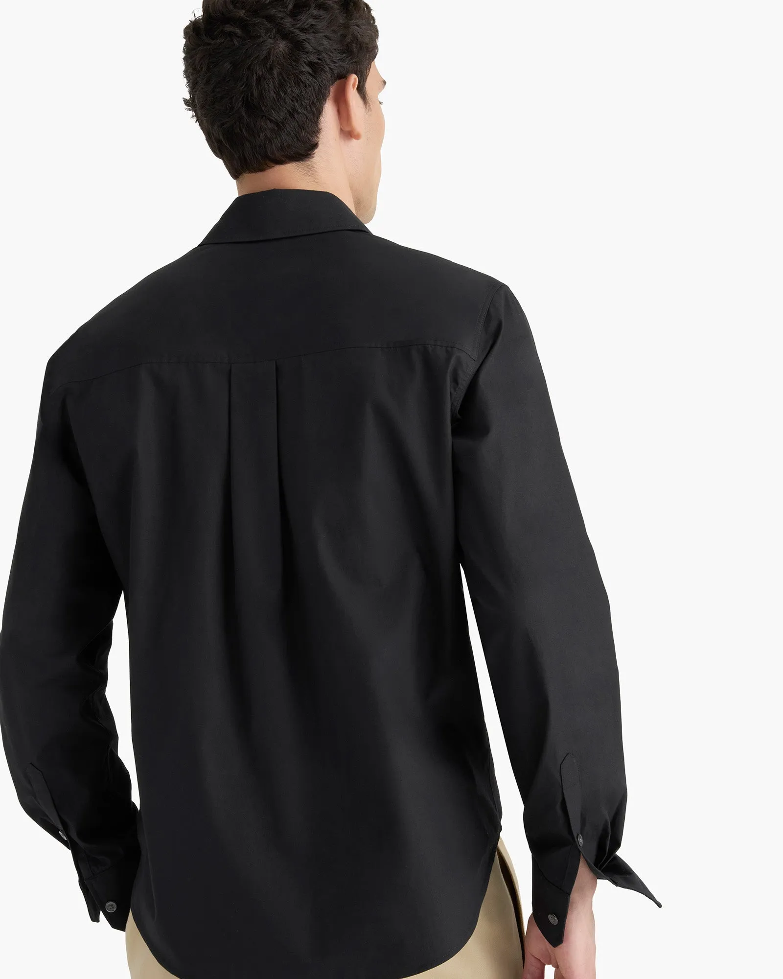 Cotton Poplin Button Down Shirt - Black sold by ATM product image thumbnail 3