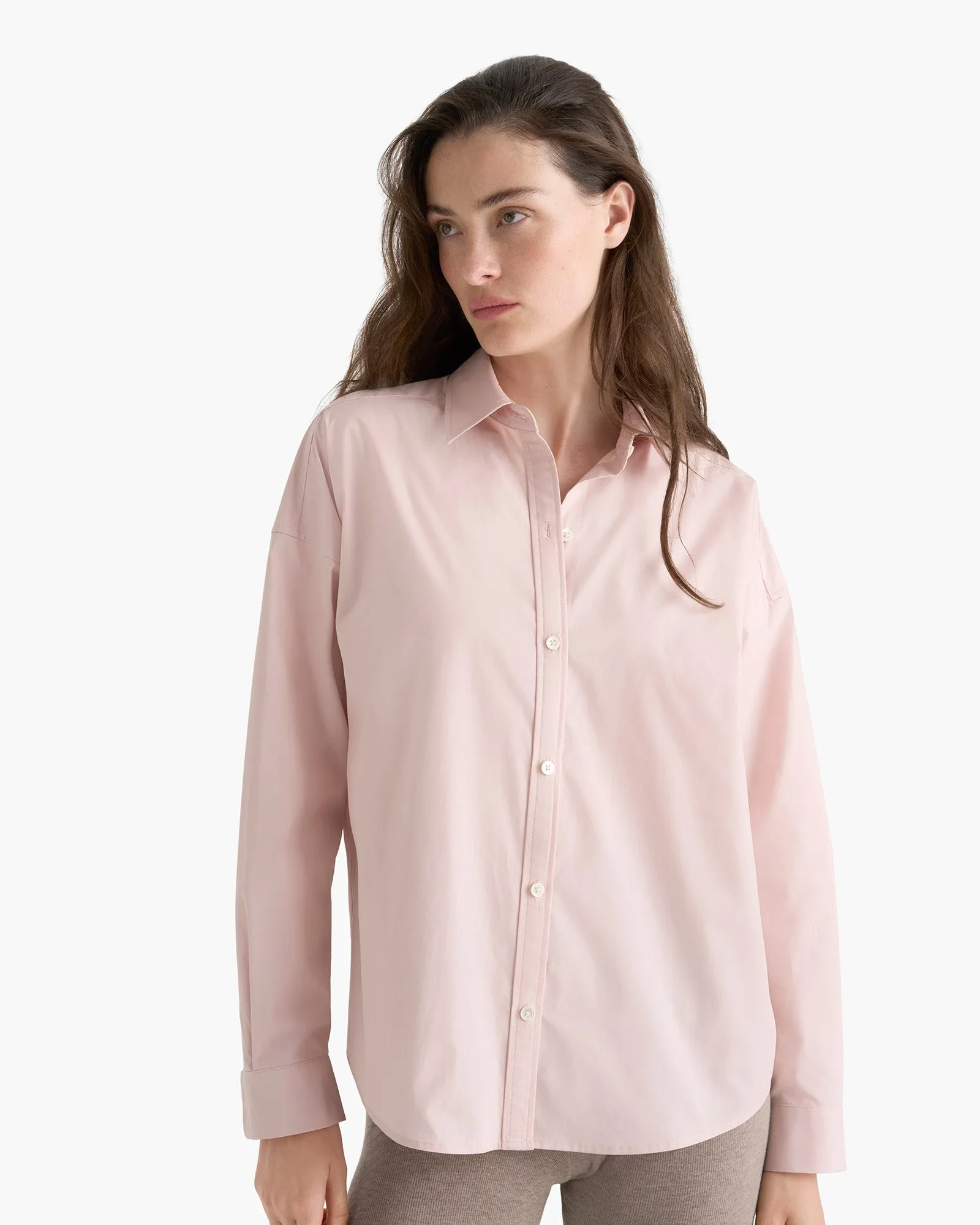 Cotton Poplin Boyfriend Shirt - Faded Rose sold by ATM product image thumbnail 4