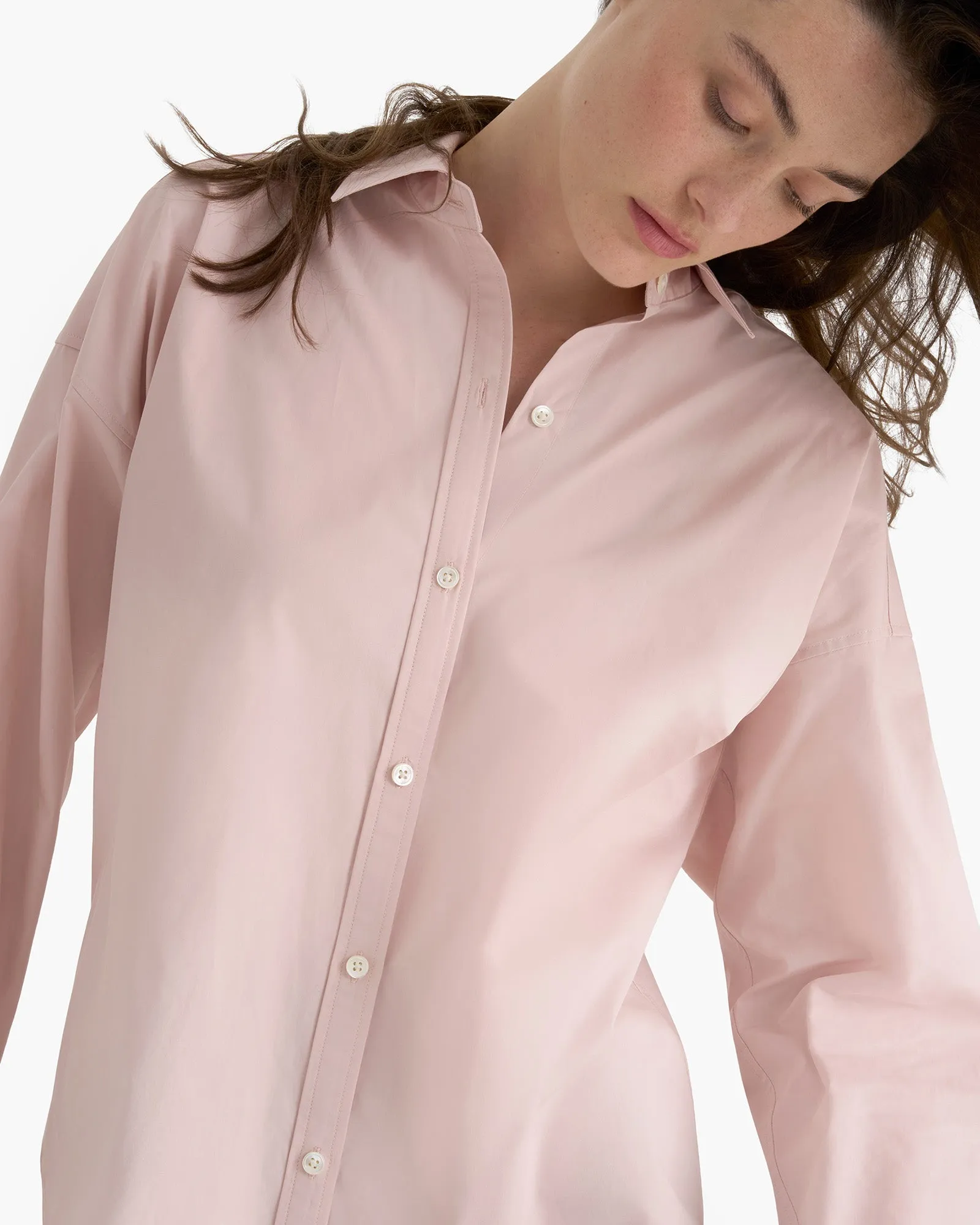 Cotton Poplin Boyfriend Shirt - Faded Rose sold by ATM product image thumbnail 5