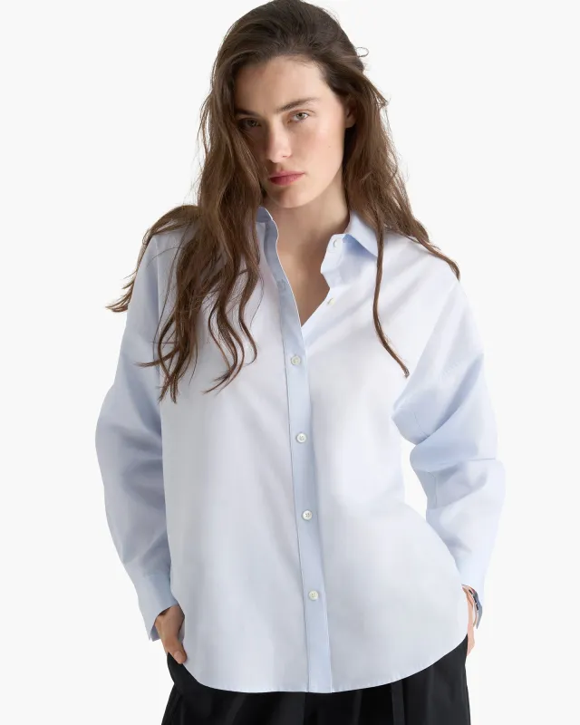Cotton Poplin Boyfriend Shirt - Light Blue sold by ATM Anthony Thomas Melillo