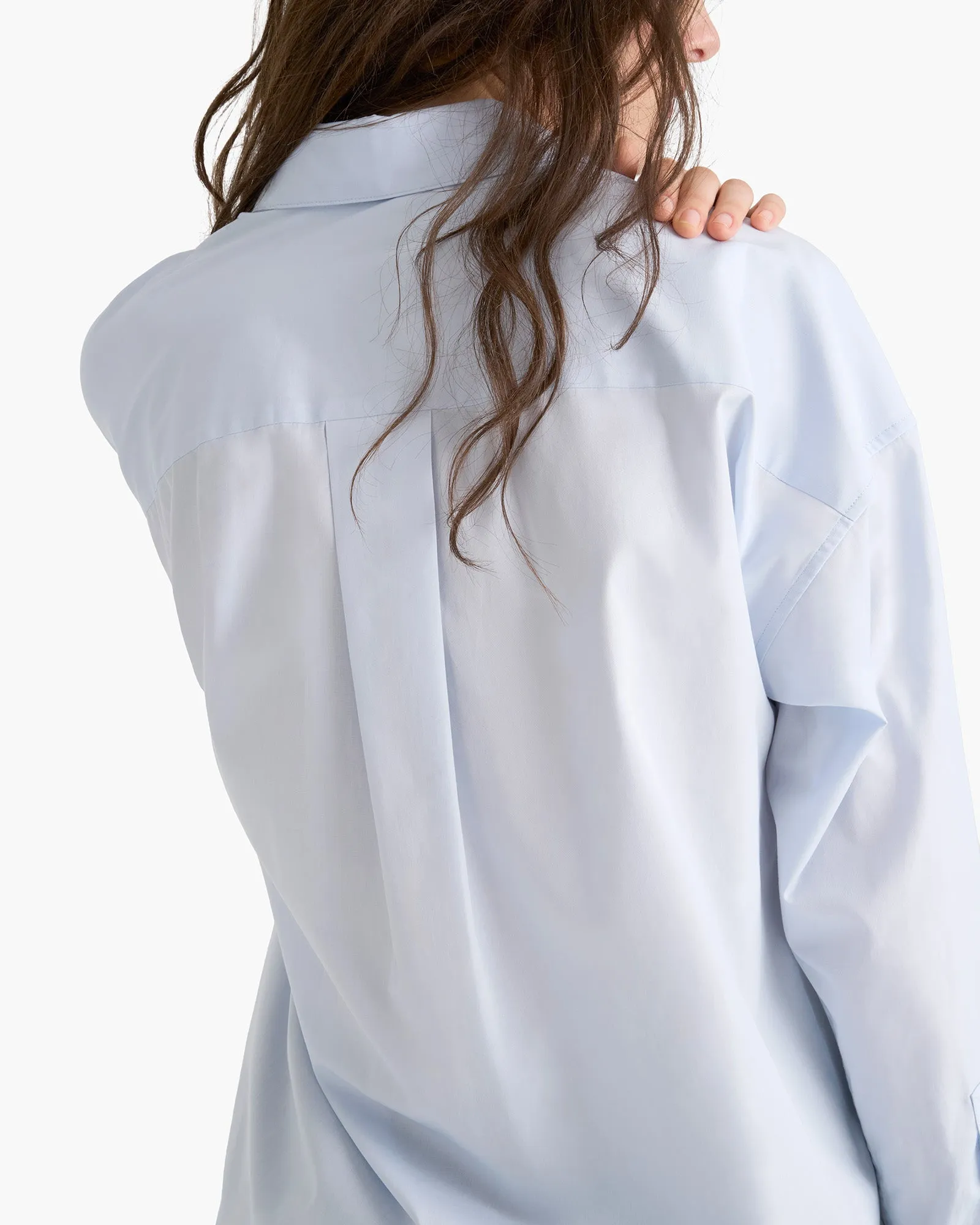 Cotton Poplin Boyfriend Shirt - Light Blue sold by ATM product image thumbnail 2
