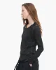 Sublime Wash Slub Jersey Long Sleeve Destroyed Crew - Black sold by ATM Anthony Thomas Melillo