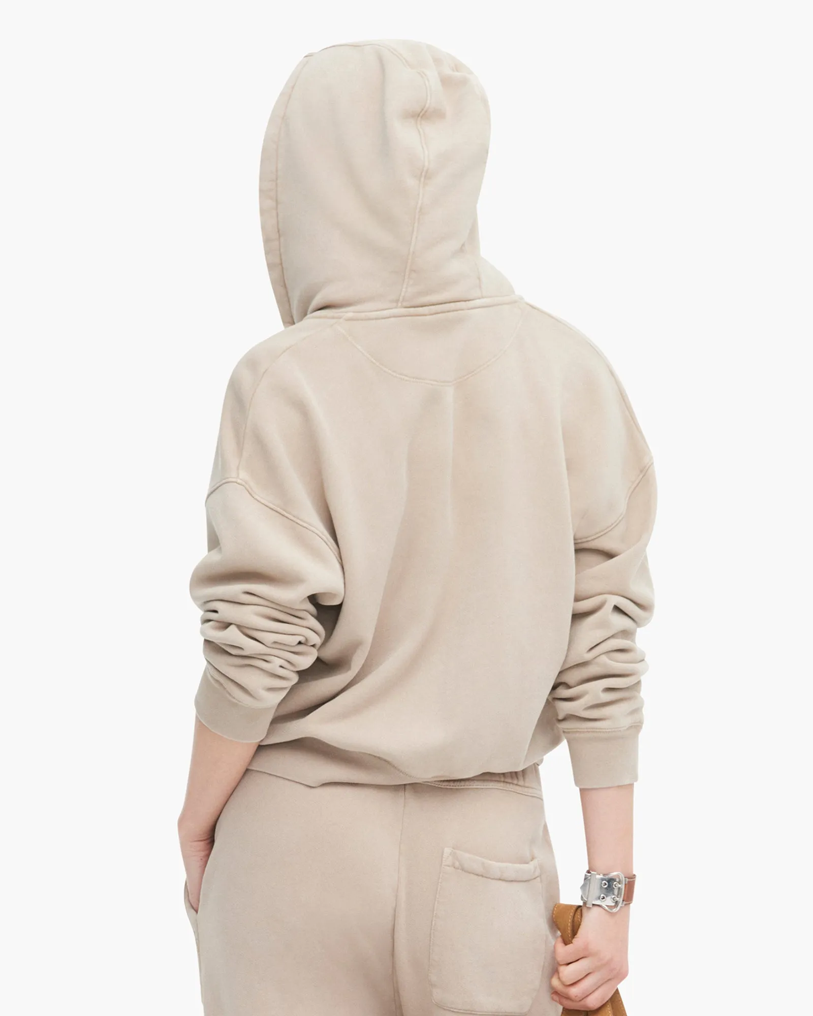 French Terry Pigment Wash Zip-Up Hoodie - Dune sold by ATM product image thumbnail 3