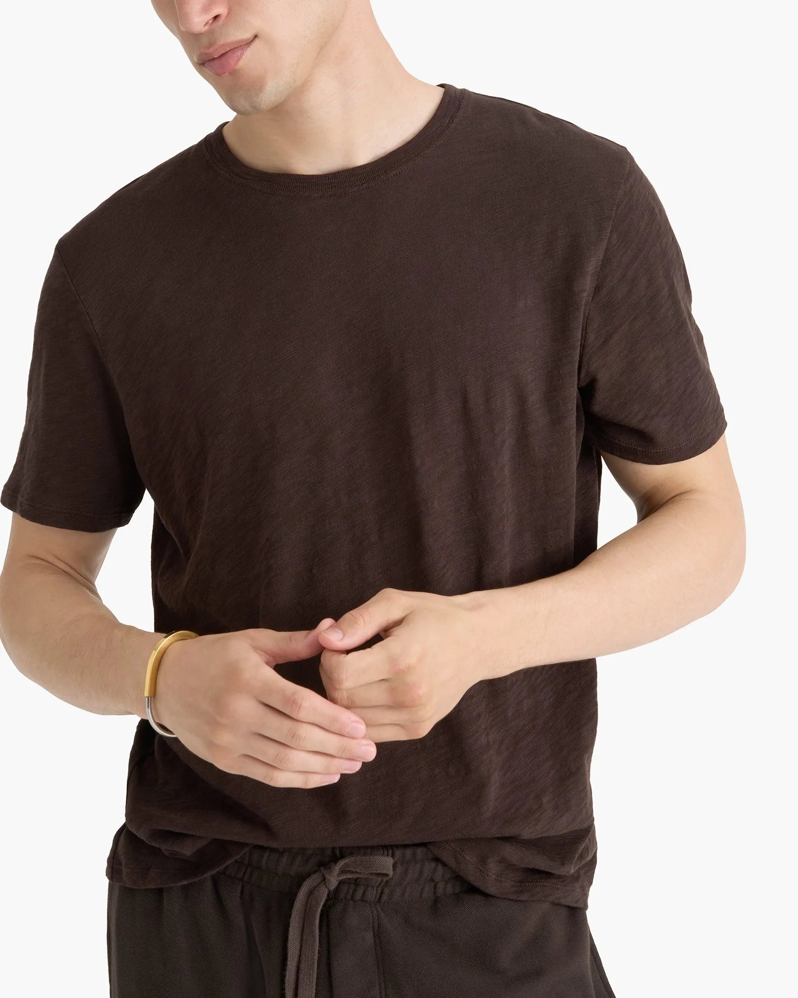 Slub Jersey Crew Neck Tee - Dark Chocolate sold by ATM product image thumbnail 2