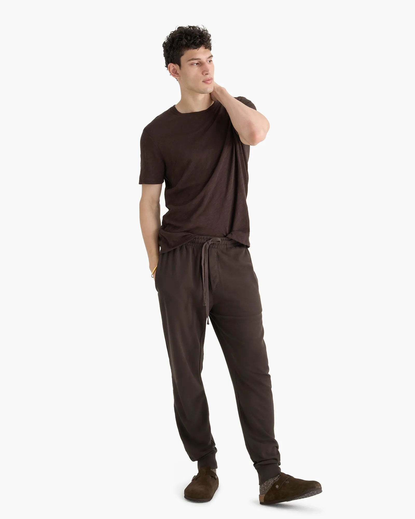 Slub Jersey Crew Neck Tee - Dark Chocolate sold by ATM