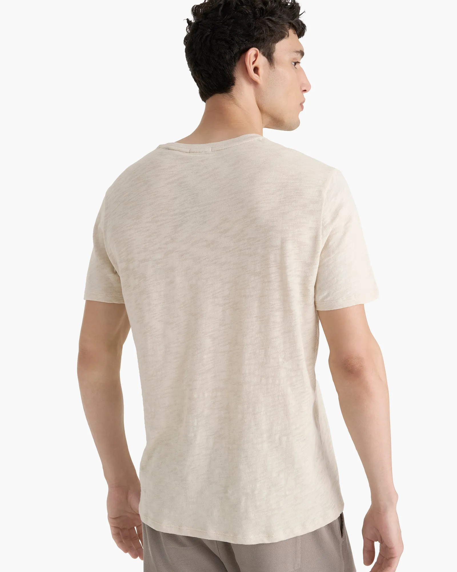Slub Jersey Crew Neck Tee - Bleached Oak sold by ATM product image thumbnail 5
