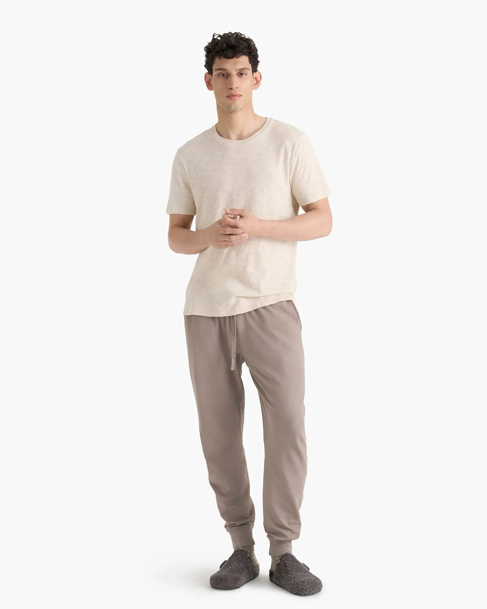 Slub Jersey Crew Neck Tee - Bleached Oak sold by ATM