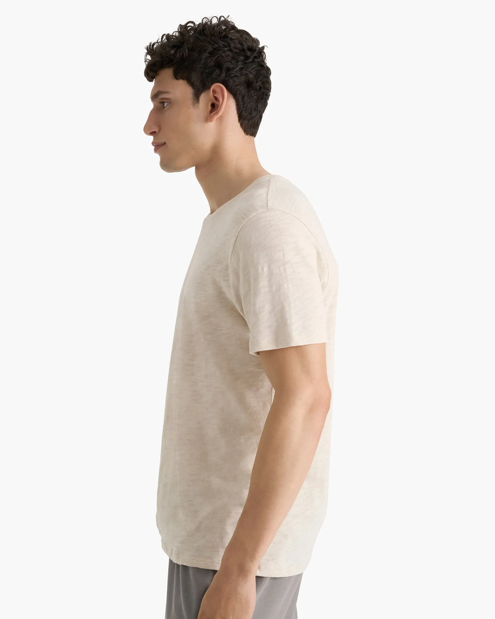 Slub Jersey Crew Neck Tee - Bleached Oak sold by ATM product image thumbnail 3