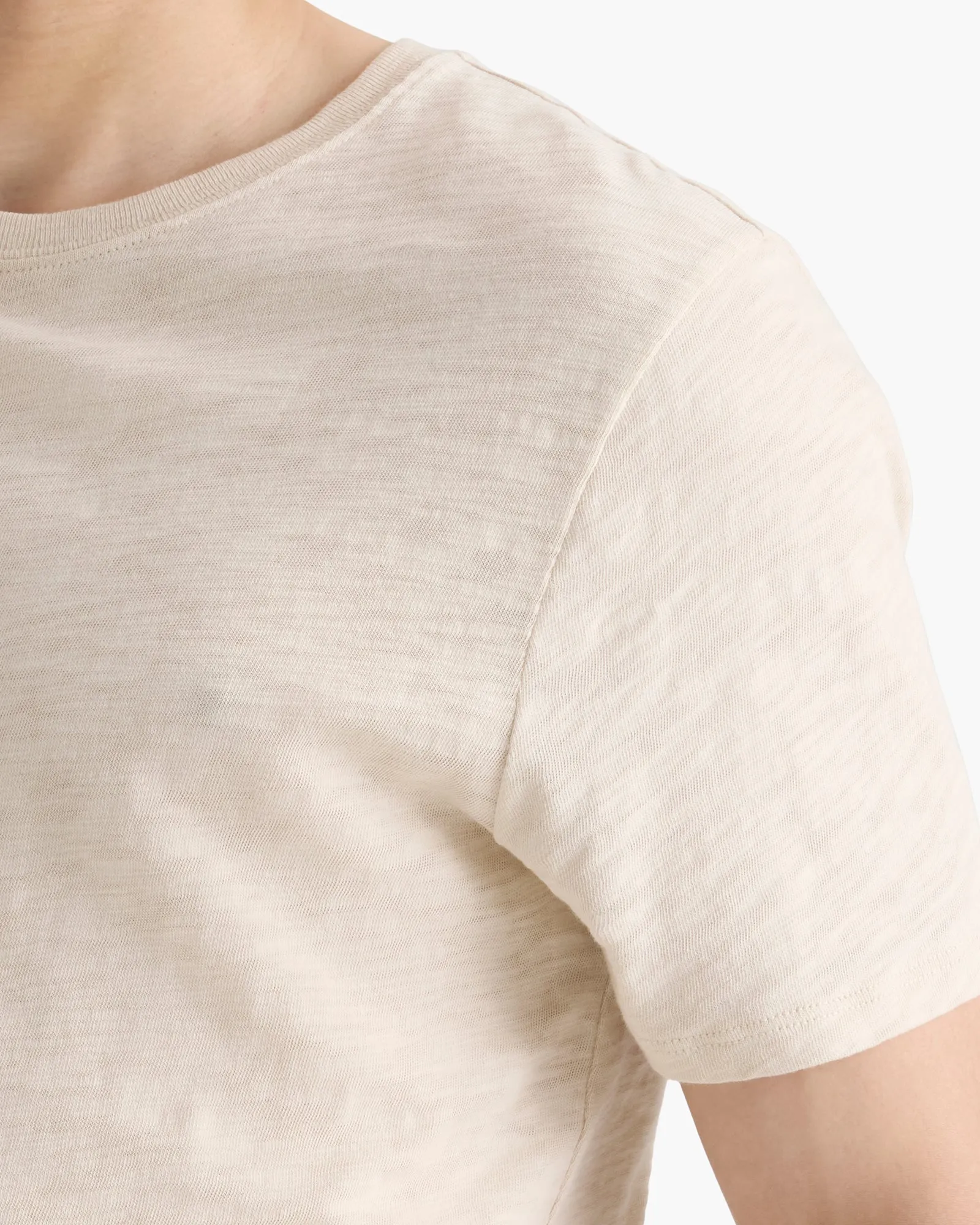 Slub Jersey Crew Neck Tee - Bleached Oak sold by ATM product image thumbnail 4