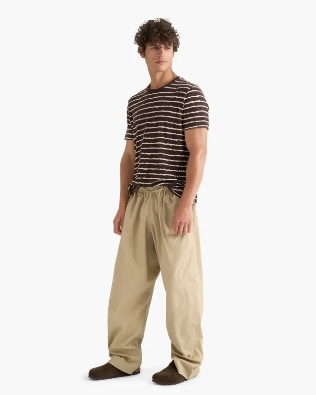 Slub Jersey Crew Neck Tee - Dark Chocolate Chalk sold by ATM Anthony Thomas Melillo