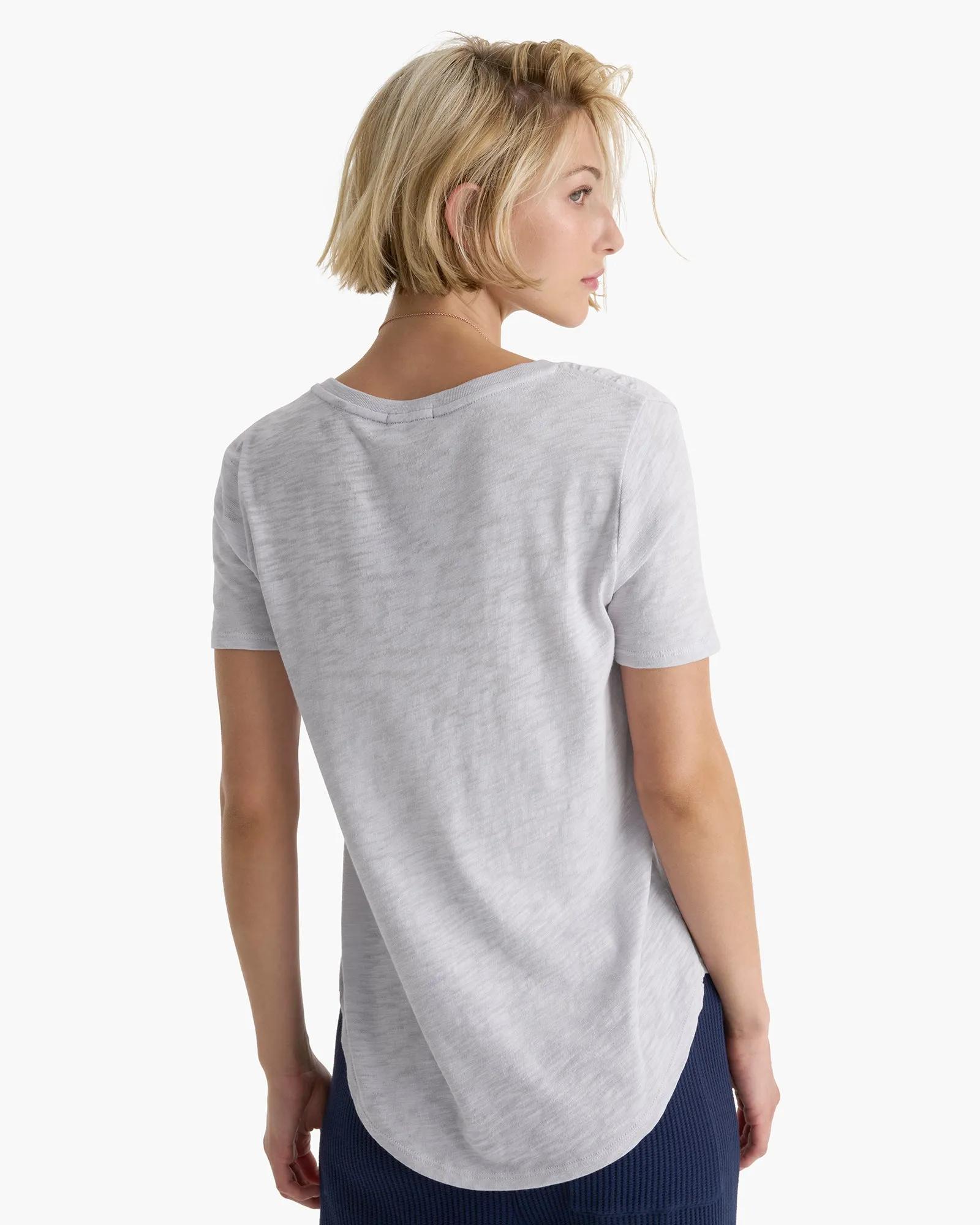 Slub Jersey Classic V-Neck Tee - Faded Lavender sold by ATM product image thumbnail 5