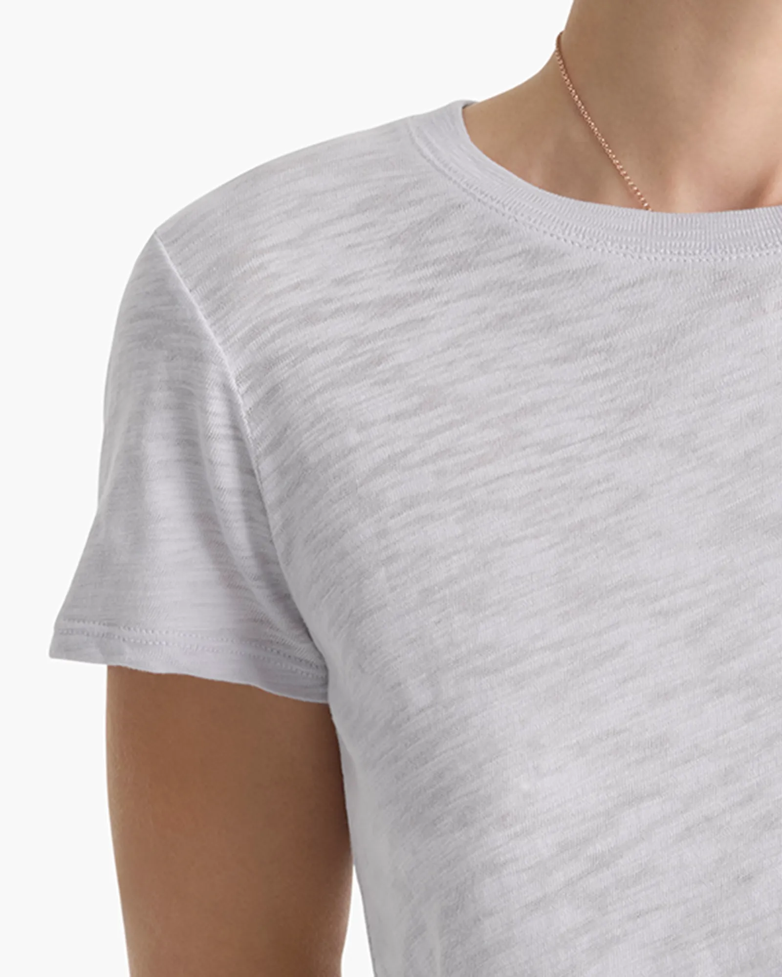 Slub Jersey Schoolboy Crew Neck Tee - Faded Lavender sold by ATM product image thumbnail 5