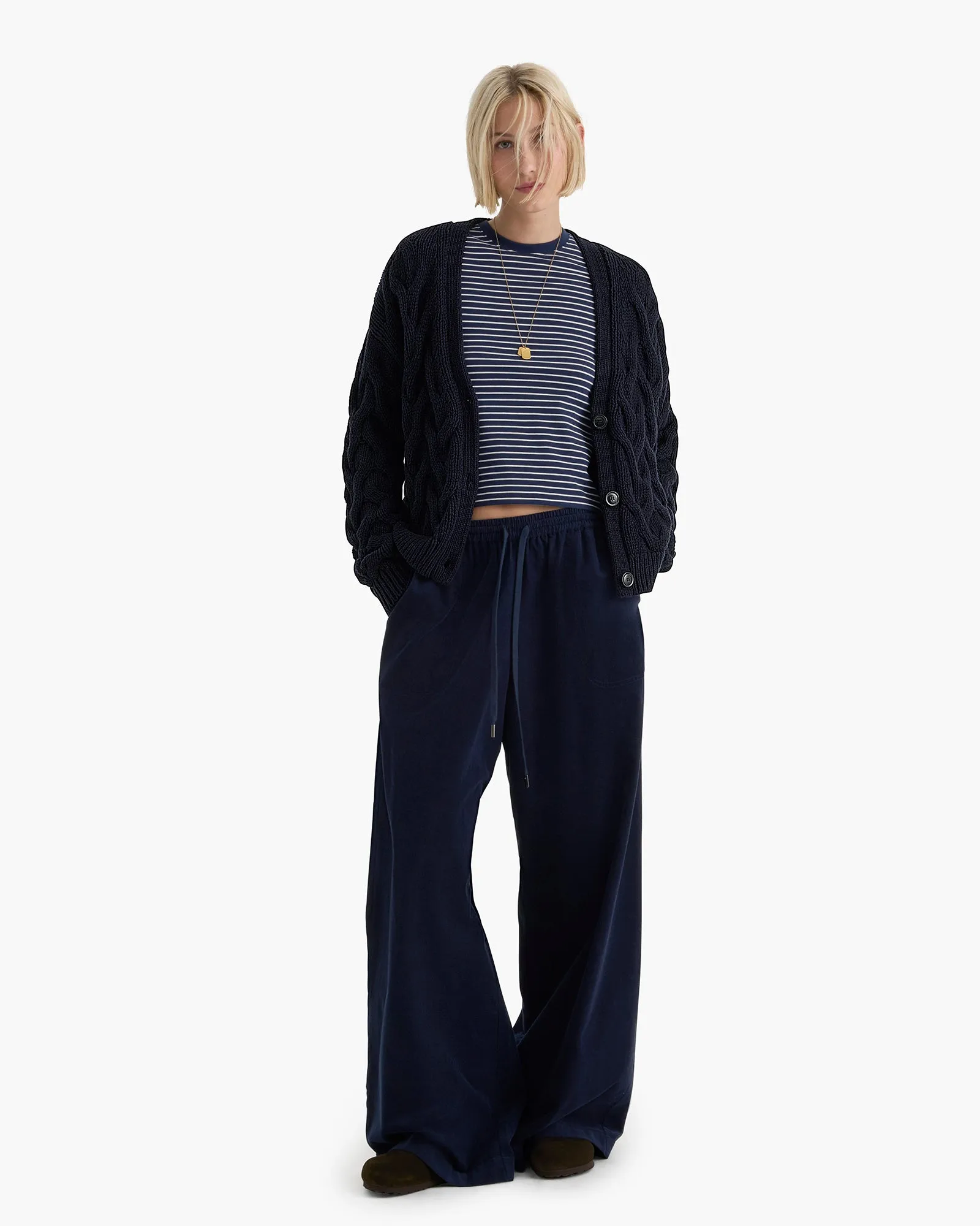 Cotton Cashmere Air Cardigan - Midnight sold by ATM Anthony Thomas Melillo product image thumbnail 2