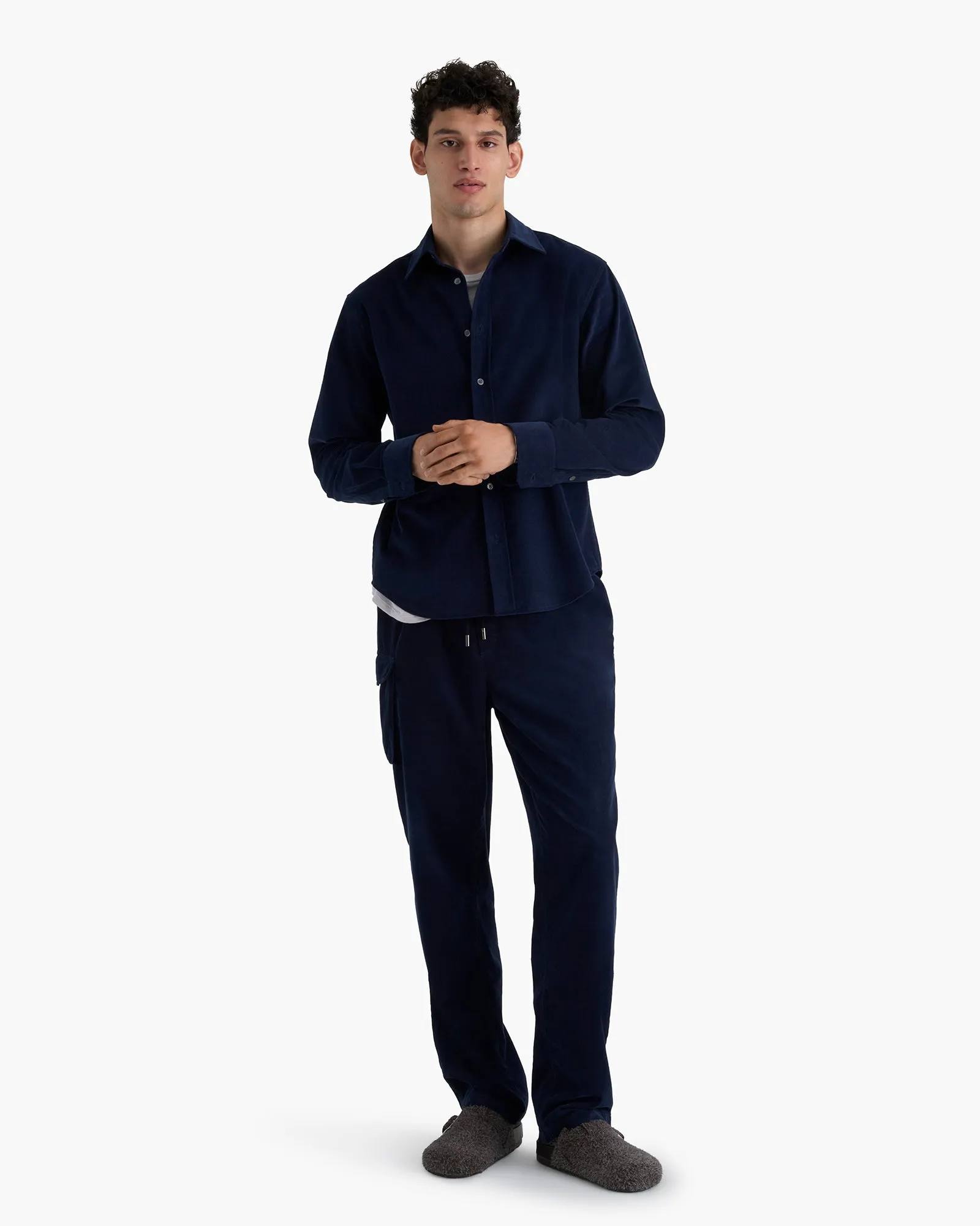 Corduroy Straight Leg Pant With Cargo Pocket - Midnight sold by ATM product image thumbnail 2