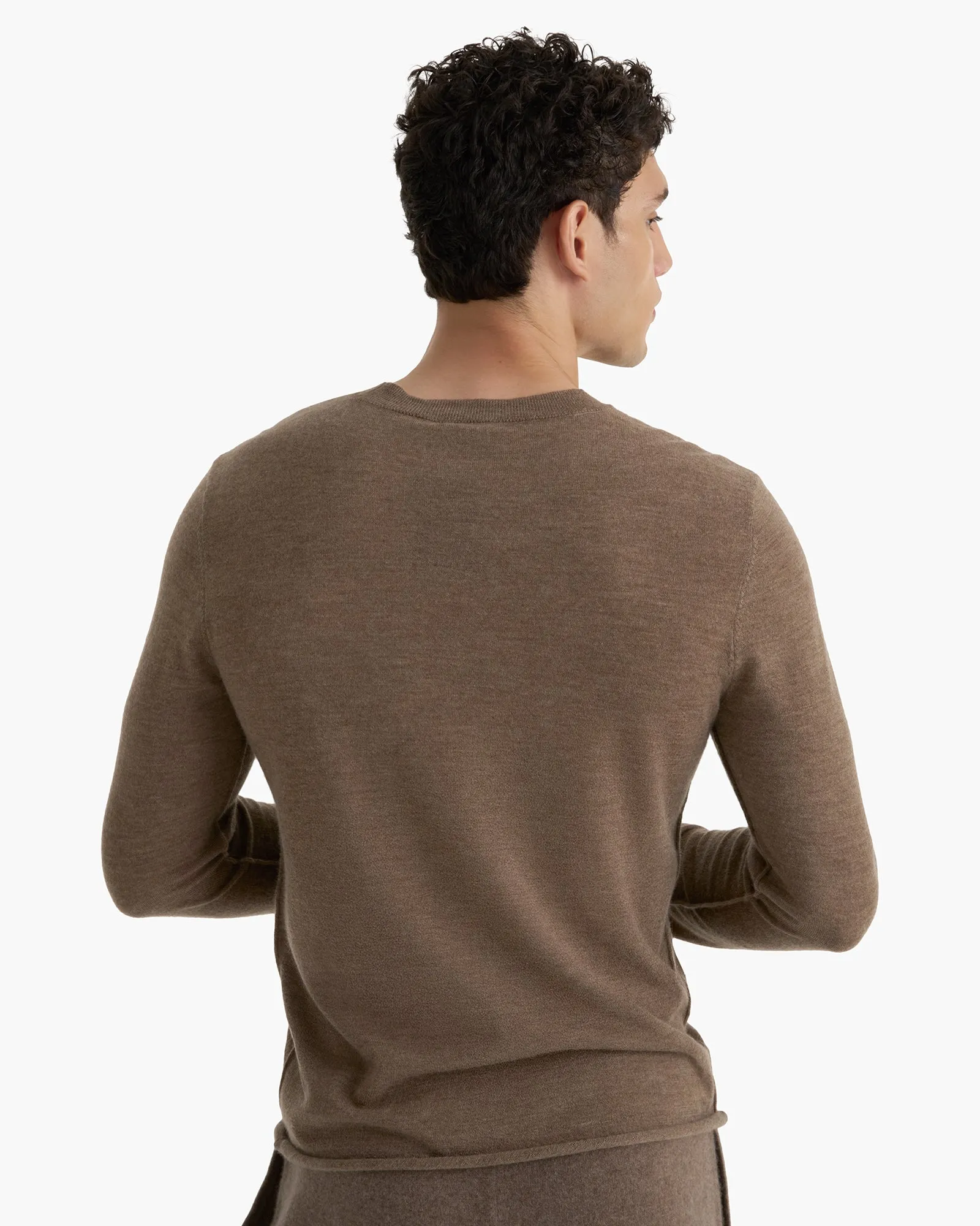 Lightweight Cashmere Crew Neck - Heather Cedar sold by ATM Anthony Thomas Melillo product image thumbnail 4