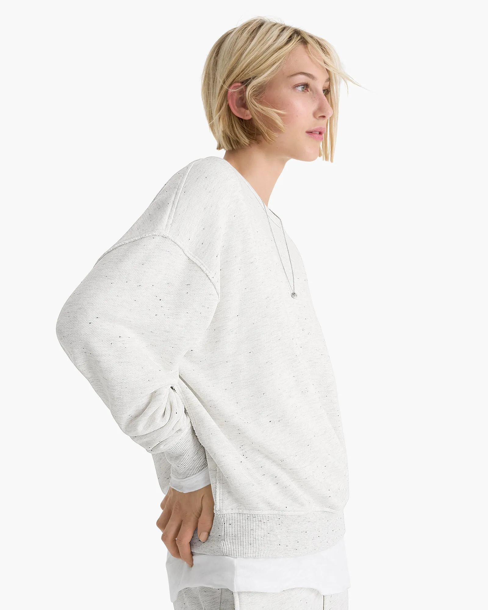 Donegal French Terry Crew Neck Sweatshirt - Chalk sold by ATM product image thumbnail 3