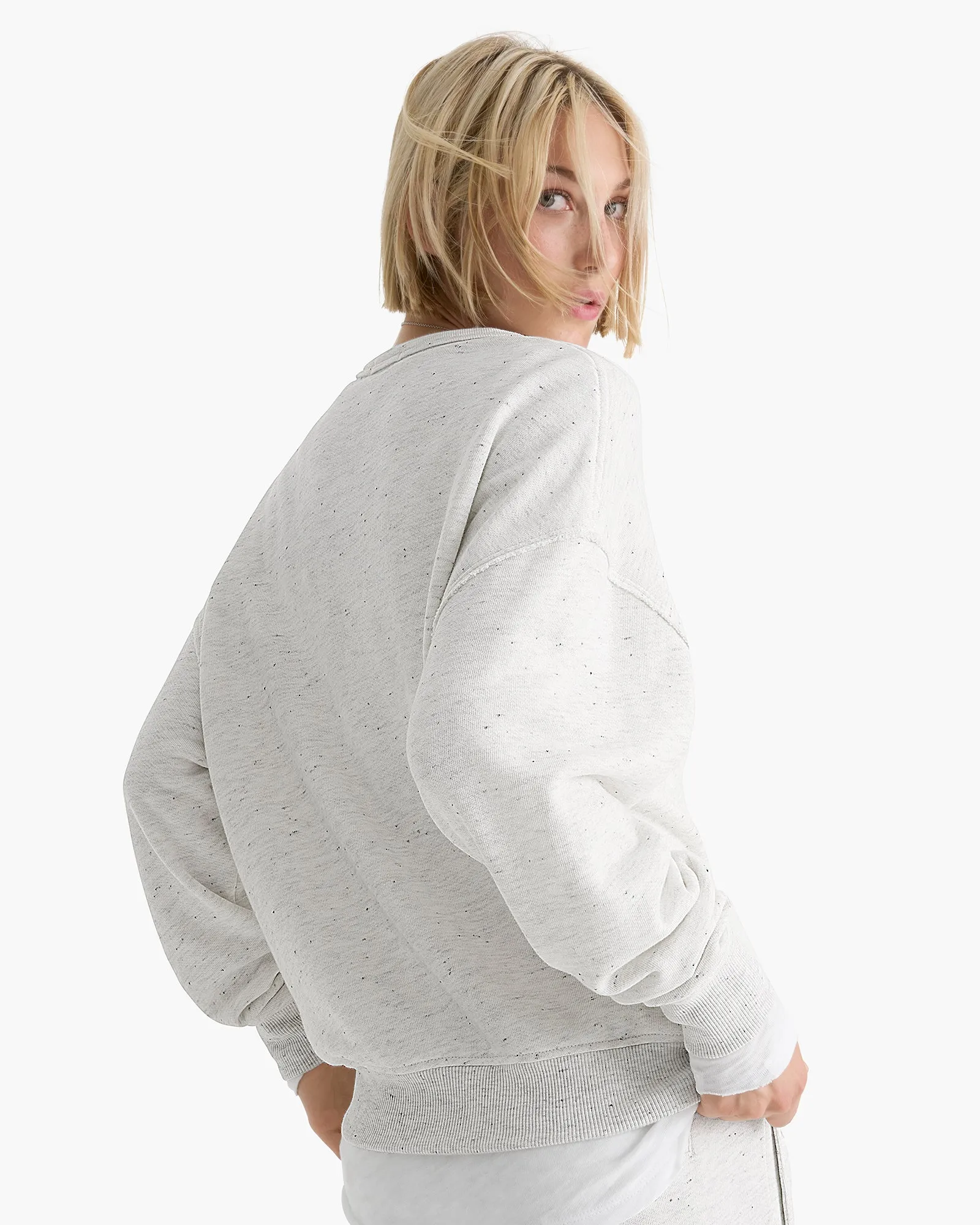 Donegal French Terry Crew Neck Sweatshirt - Chalk sold by ATM product image thumbnail 4