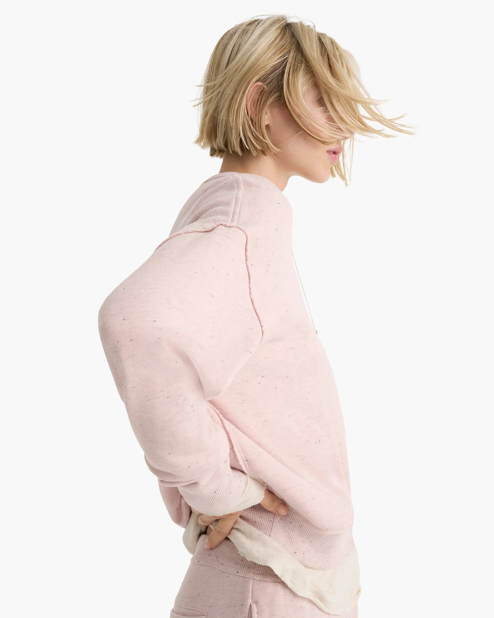 Donegal French Terry Crew Neck Sweatshirt - Faded Rose sold by ATM product image thumbnail 4