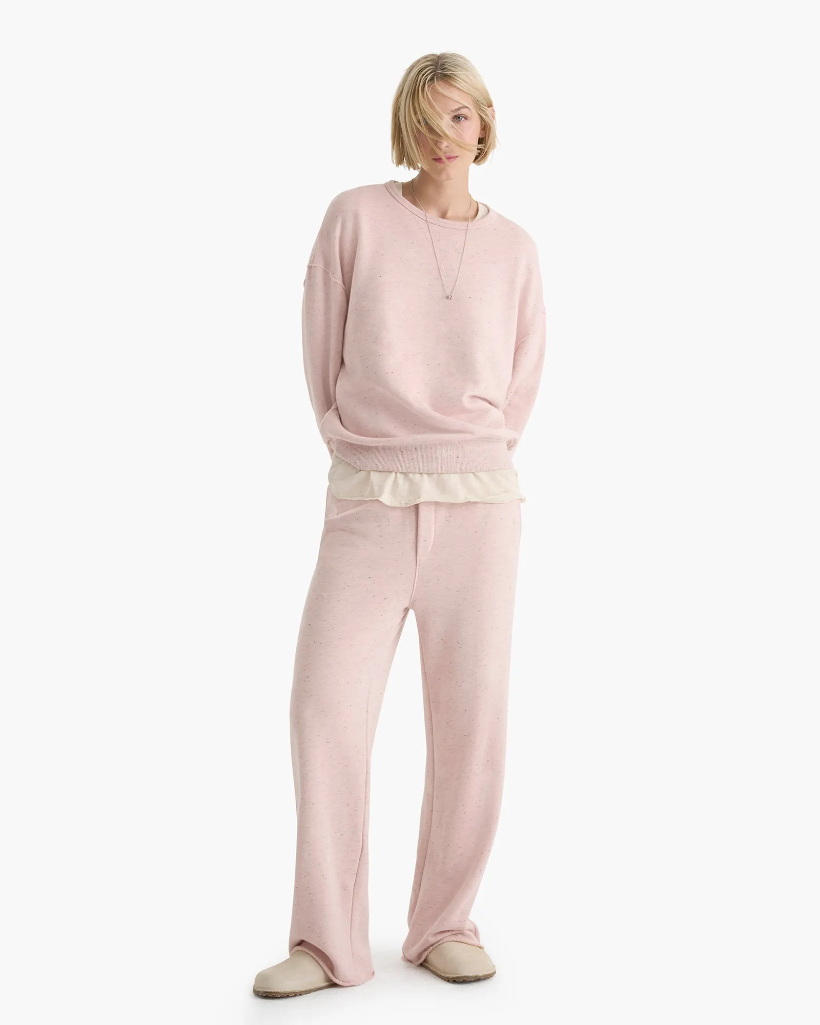 Donegal French Terry Crew Neck Sweatshirt - Faded Rose sold by ATM product image thumbnail 3