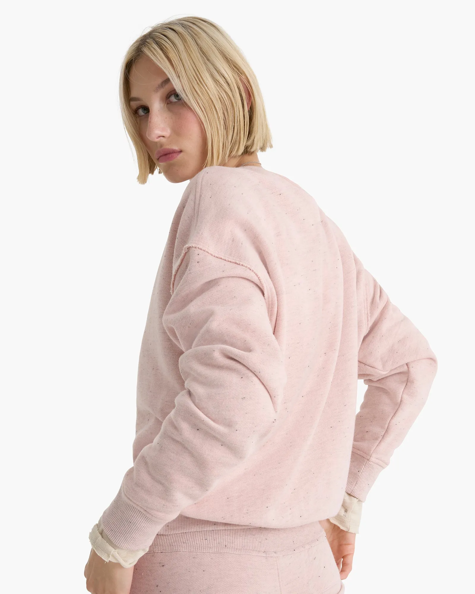 Donegal French Terry Crew Neck Sweatshirt - Faded Rose sold by ATM product image thumbnail 2