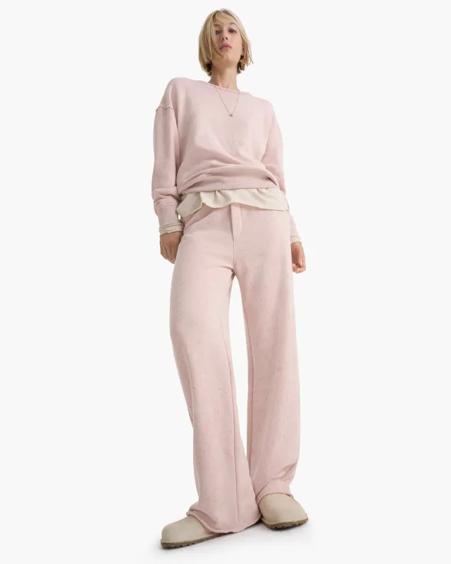 Donegal French Terry Drawstring Straight Leg Pant - Faded Rose sold by ATM Anthony Thomas Melillo