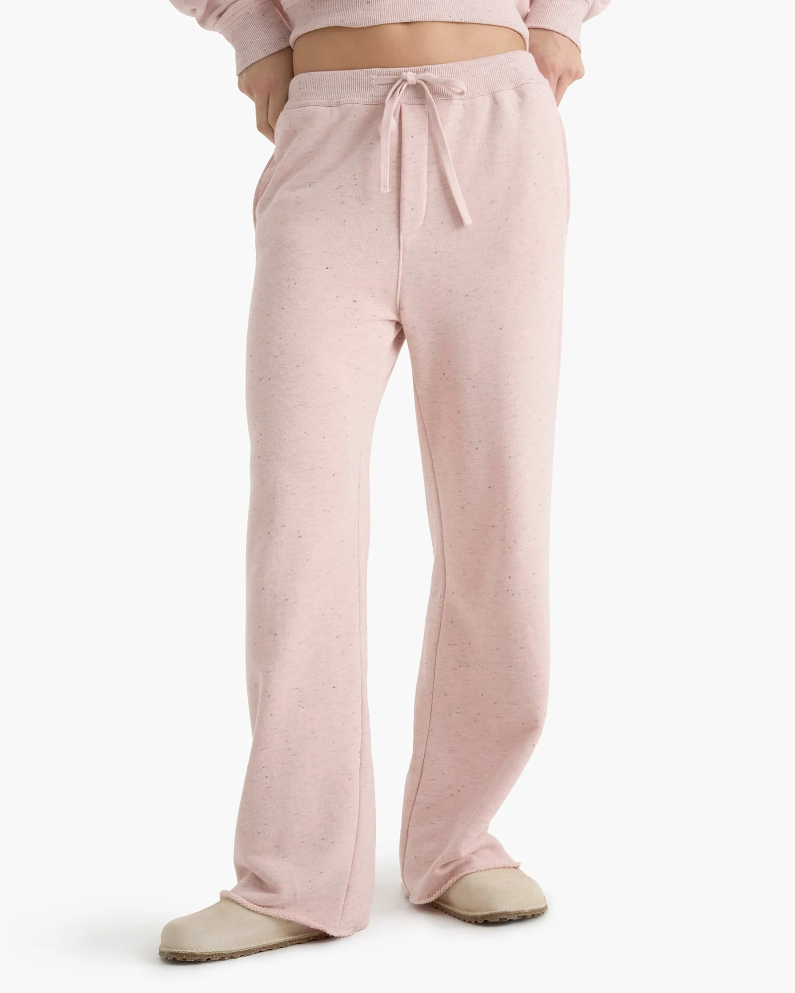 Donegal French Terry Drawstring Straight Leg Pant - Faded Rose sold by ATM product image thumbnail 3