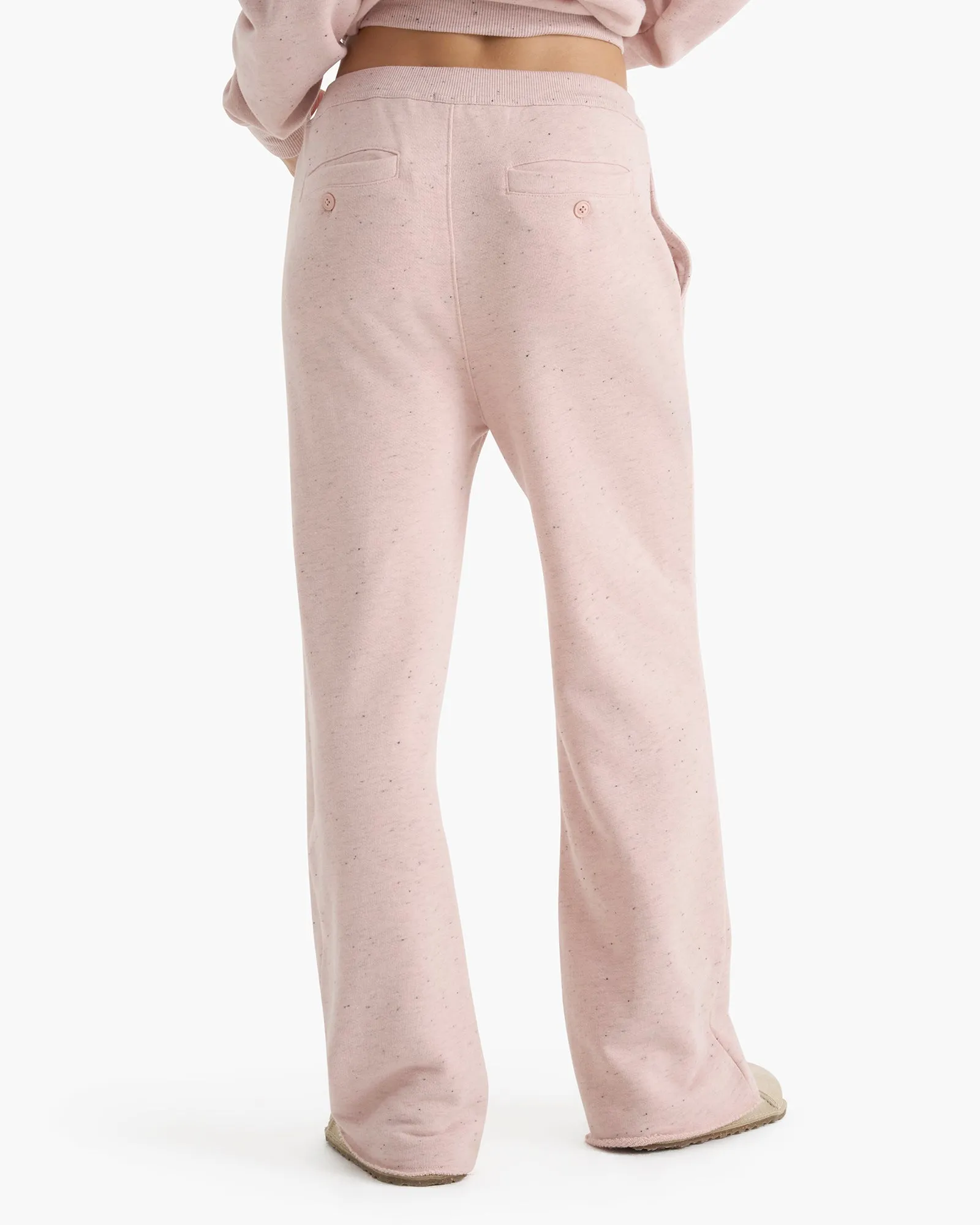 Donegal French Terry Drawstring Straight Leg Pant - Faded Rose sold by ATM product image thumbnail 4