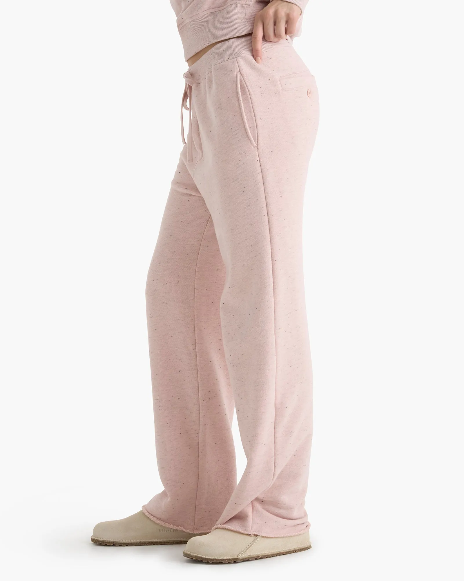 Donegal French Terry Drawstring Straight Leg Pant - Faded Rose sold by ATM product image thumbnail 5