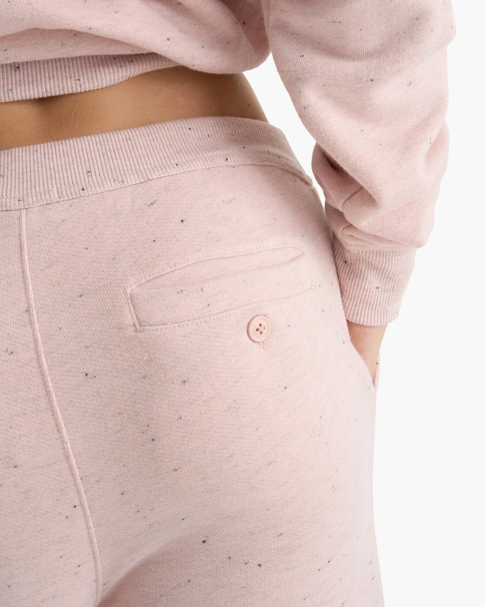 Donegal French Terry Drawstring Straight Leg Pant - Faded Rose sold by ATM product image thumbnail 2