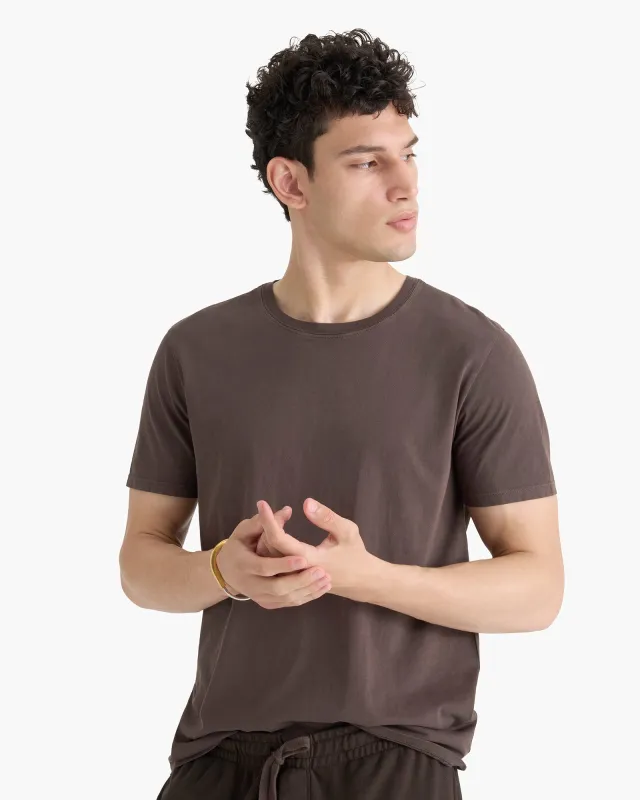 Classic Jersey Crew Neck Tee - Chocolate Brown sold by ATM