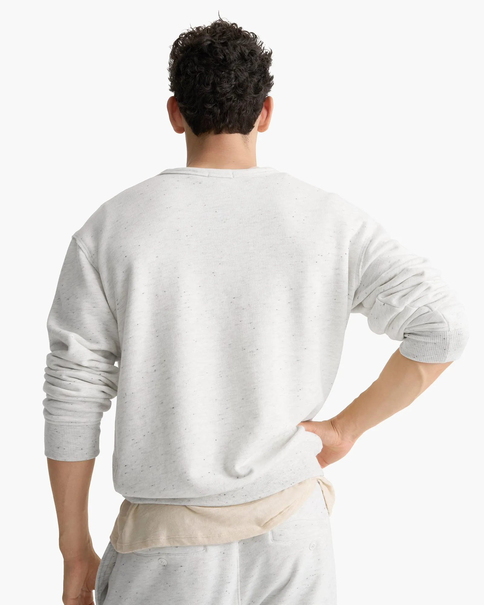 Donegal French Terry Crew Neck Sweatshirt - Chalk sold by ATM product image thumbnail 5