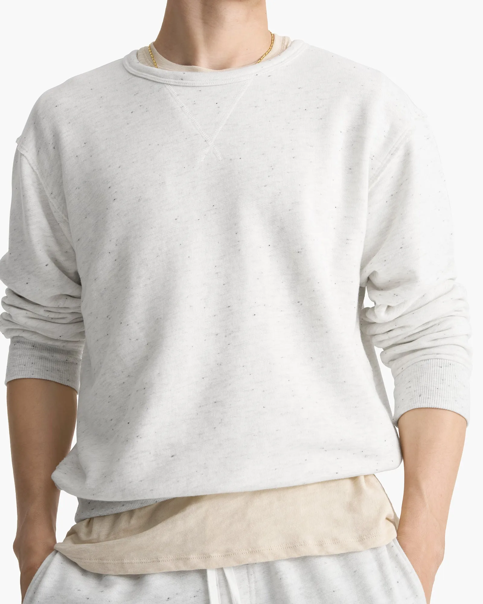 Donegal French Terry Crew Neck Sweatshirt - Chalk sold by ATM product image thumbnail 3