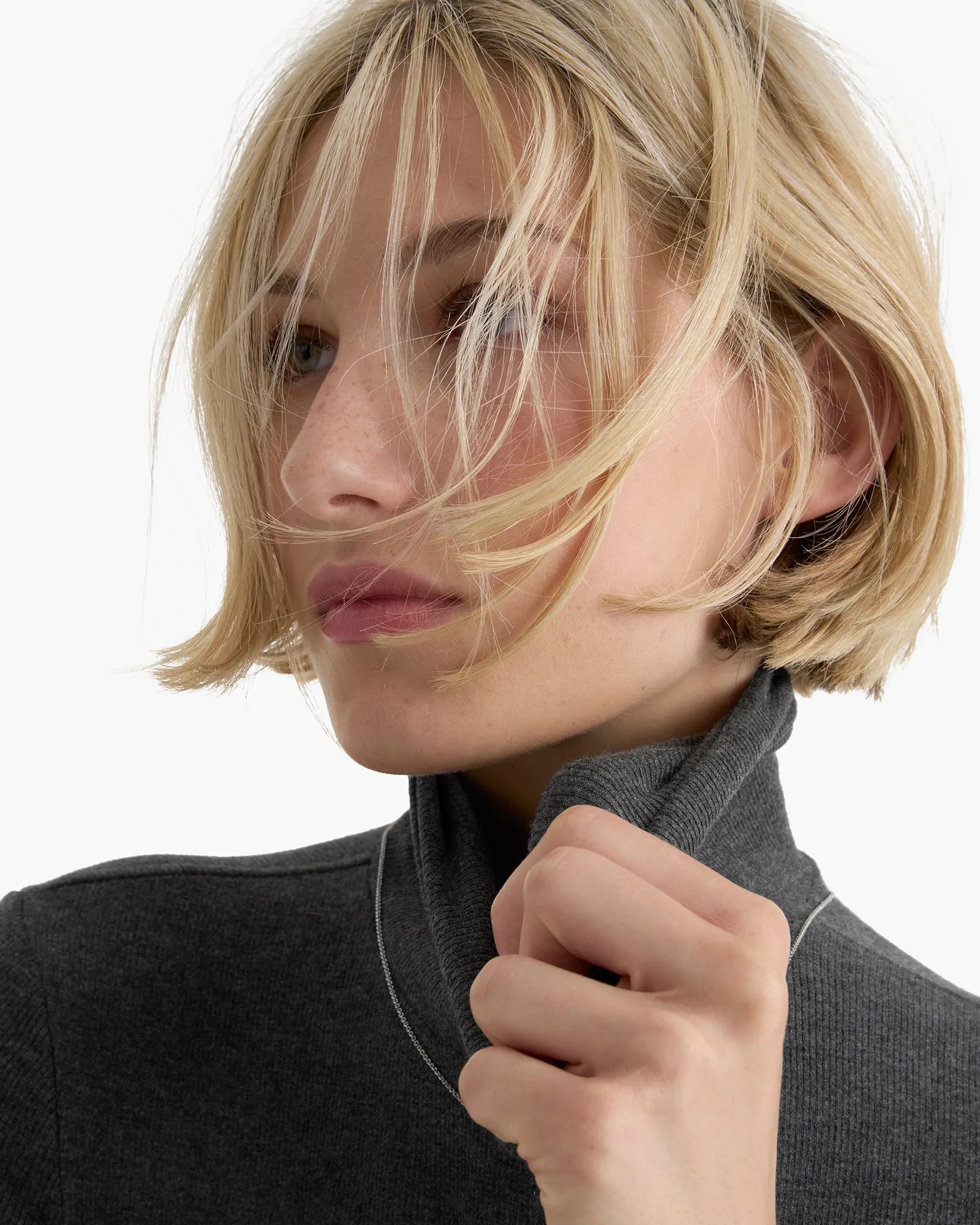 Modal Rib Turtleneck - Heather Coal sold by ATM product image thumbnail 5