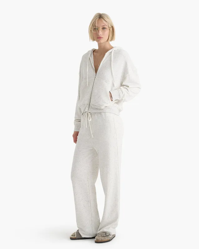 Donegal French Terry Drawstring Straight Leg Pant - Chalk sold by ATM Anthony Thomas Melillo