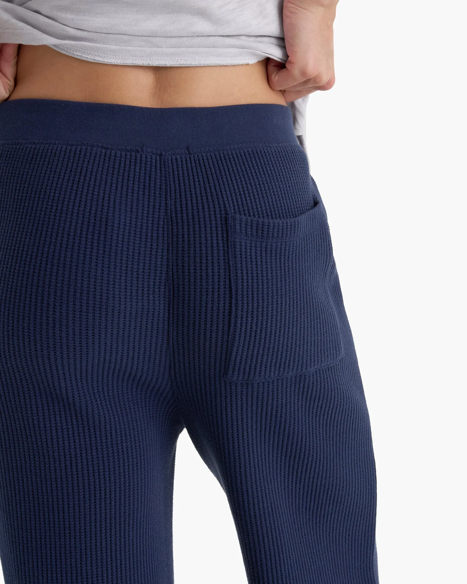 Cotton Waffle Pull On Pant - Midnight sold by ATM product image thumbnail 3