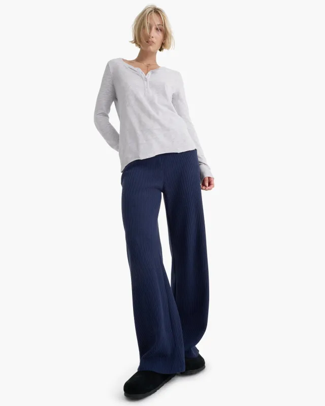 Cotton Waffle Pull On Pant - Midnight sold by ATM Anthony Thomas Melillo