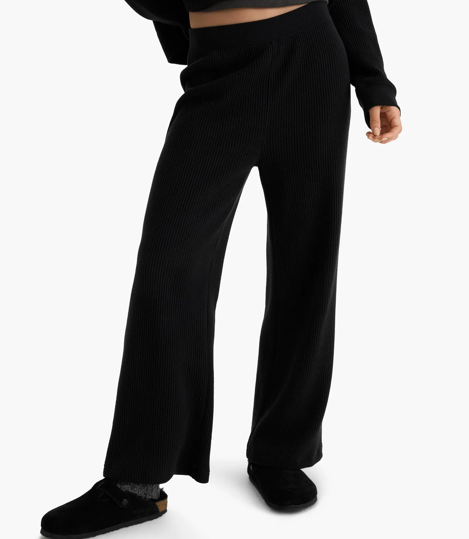 Cotton Waffle Pull On Pant - Black sold by ATM product image thumbnail 2