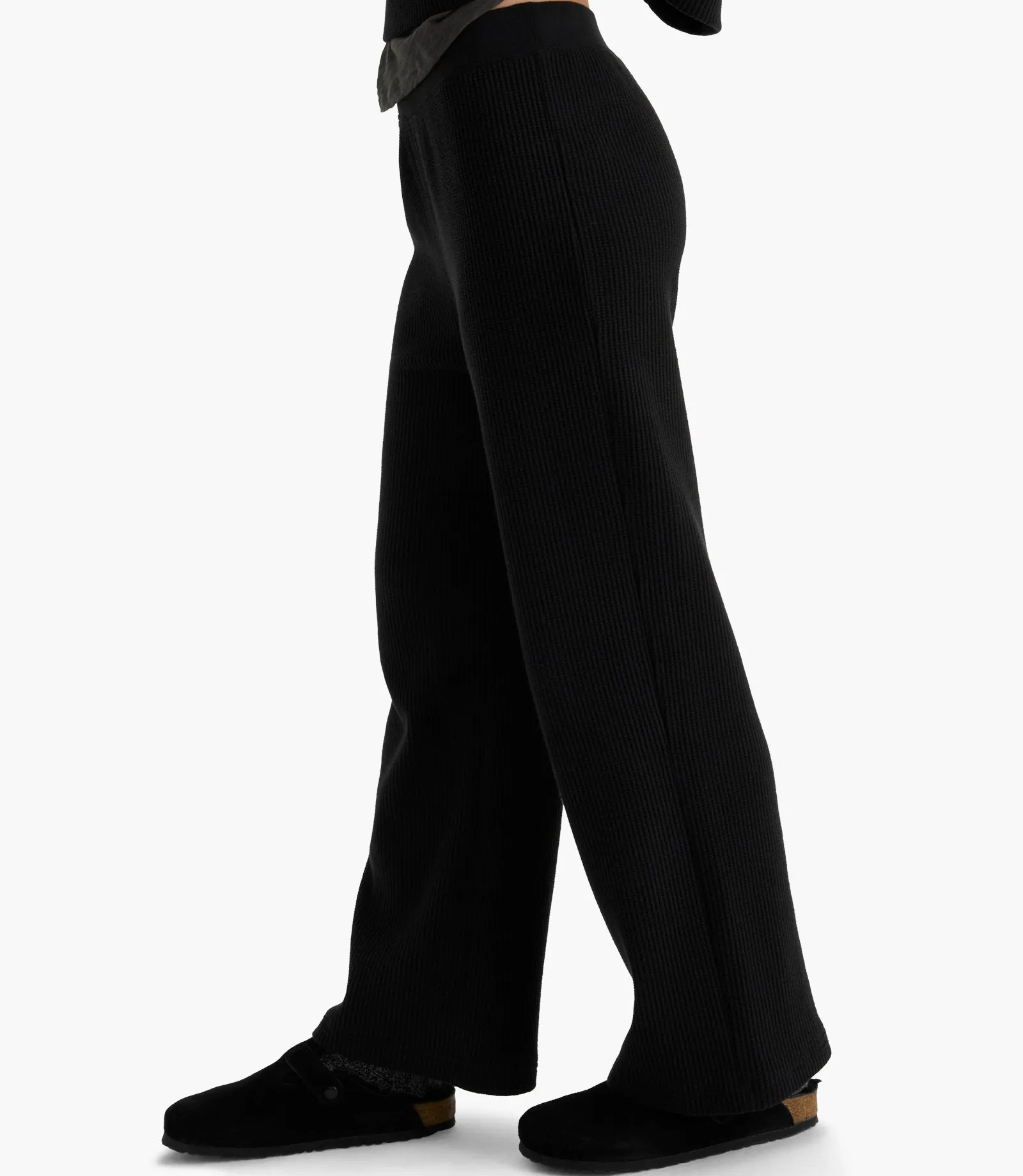 Cotton Waffle Pull On Pant - Black sold by ATM product image thumbnail 4